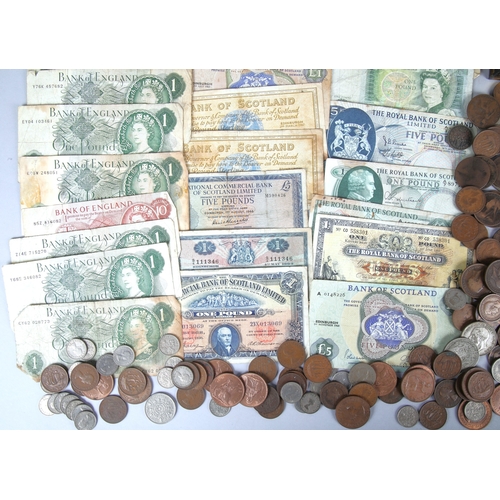 Collection of coinage and notes to include Silver Jubilee Crowns ...