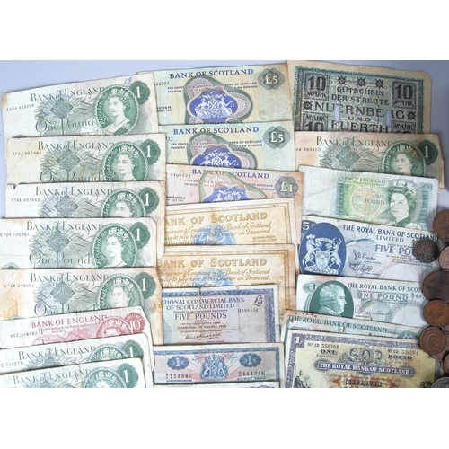 Collection of coinage and notes to include Silver Jubilee Crowns ...