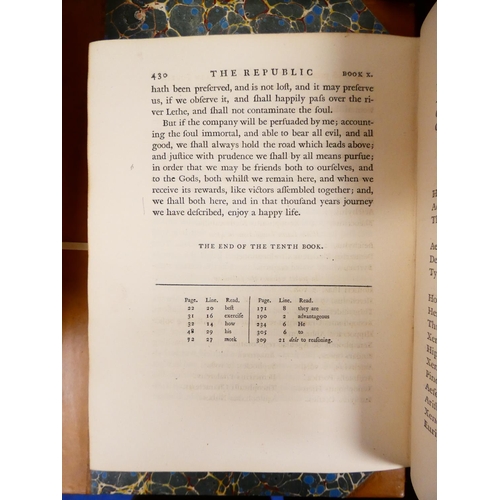 210 - SPENS H. (Trans).  The Republic of Plato in Ten Books Translated from the Greek ... With a Prelimina... 