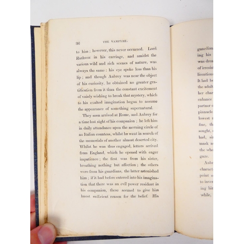 103 - (POLIDORI JOHN WILLIAM, Byron interest). The Vampyre, A Tale. 84pp. Half title. Concludes with Extra... 