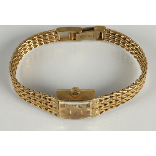 59 - Ladies 9ct gold Rotary wrist watch with 9ct gold strap, gross weight 23.9g
