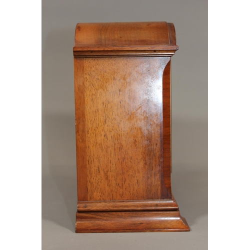 11 - Jamieson and Carry Elliot clock, chiming on seven gongs, held in walnut veneered case, 29cm long.&nb... 