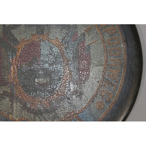 29 - Painted wall plaque with crest 'Pretoria-Pieterburg Spoorweg', the reverse inscribed 'Captain Bradbr... 