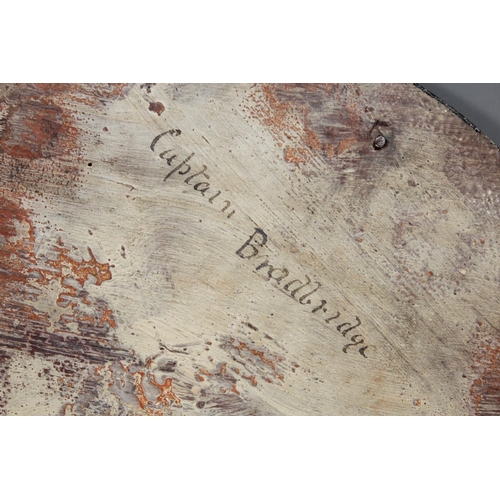 29 - Painted wall plaque with crest 'Pretoria-Pieterburg Spoorweg', the reverse inscribed 'Captain Bradbr... 