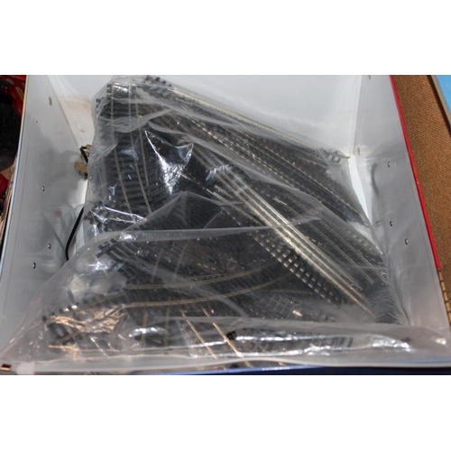 53 - OO gauge model railways accessories to include ballast, Hornby Dublo level crossing, etc. and two pe... 