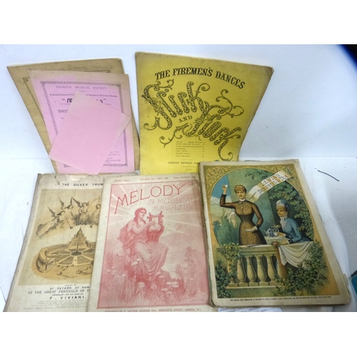 28 - Collection of antique sheet music and a collection of History and War magazines.