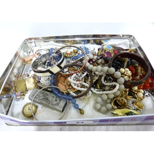 57 - Large box of costume jewellery.