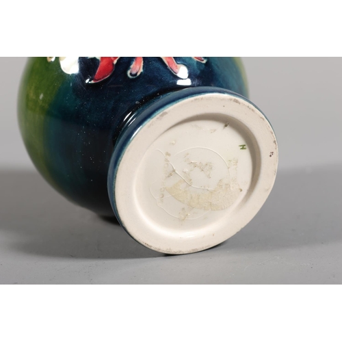 1 - Moorcroft vase with graduated green ground decorated with rosettes, marked 'Moorcroft Made in Englan... 