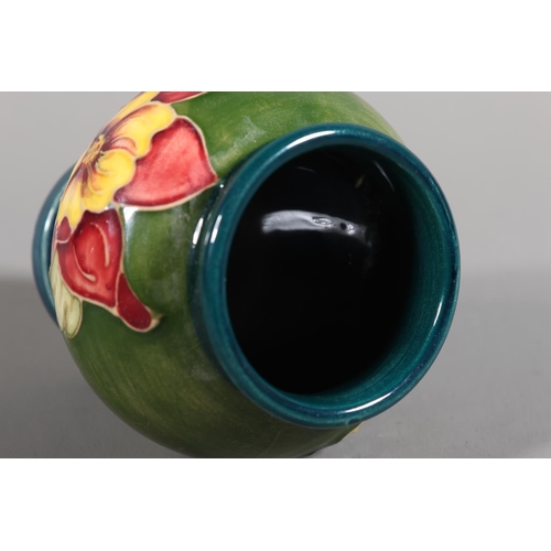 1 - Moorcroft vase with graduated green ground decorated with rosettes, marked 'Moorcroft Made in Englan... 