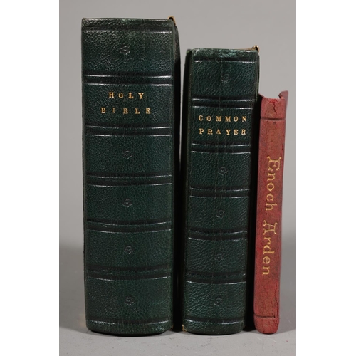 13 - Two brass bound miniature books including Common Prayer and the Holy Bible, and Enoch Arden.&nbsp; (... 