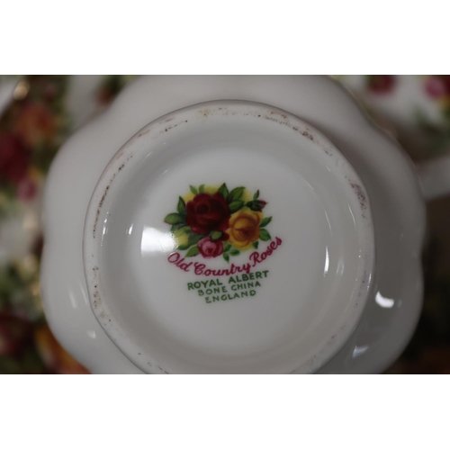 17 - Royal Albert Old Country Roses twenty-one piece teaset comprising cups, saucers, plates, jug and bow... 