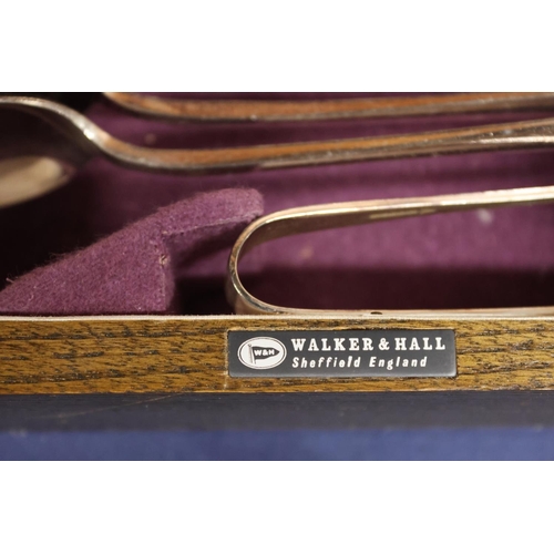25 - Cased Walker & Hall canteen of cutlery.