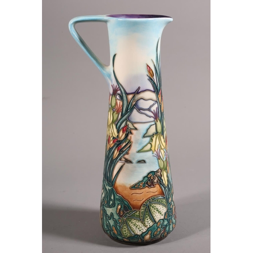 3 - Moorcroft water jug decorated with foliage, marked to base, 24cm high.