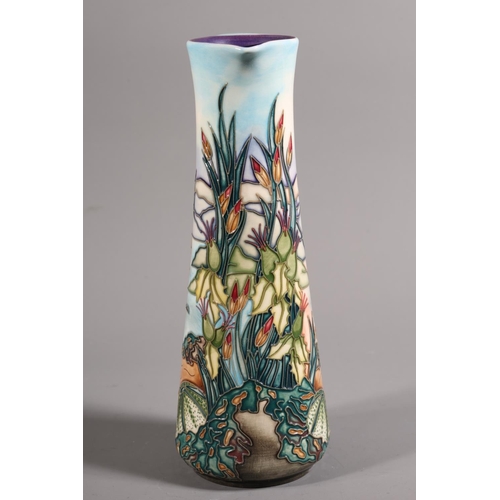 3 - Moorcroft water jug decorated with foliage, marked to base, 24cm high.