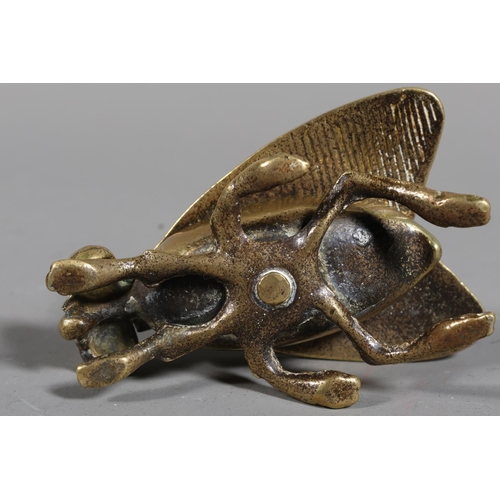 41 - Brass match holder modelled as a fly.
