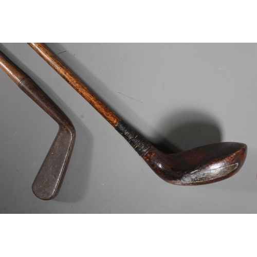 56 - Two hickory golf clubs, W M Gibson Special and a wood.  (2)