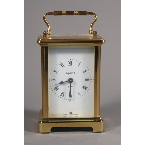 7 - Bayard 8-day clock, 9 jewels movement, with white face, Roman numerals, on bracket feet.