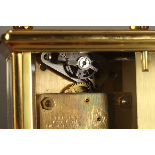7 - Bayard 8-day clock, 9 jewels movement, with white face, Roman numerals, on bracket feet.