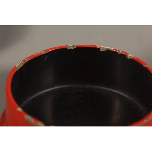 9 - Two Japanese cinnabar lacquer boxes, each of rectangular form with foliate decoration.&nbsp; (2)
