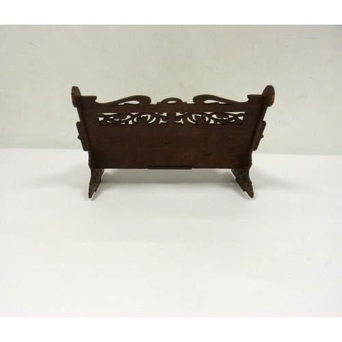 3 - Antique fretwork book trough 32cm wide.