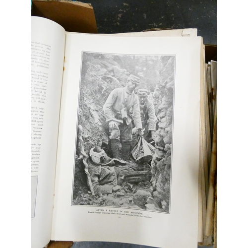 29 - A box containing a large quantity of the Times History and Encyclopedia of the Great War.