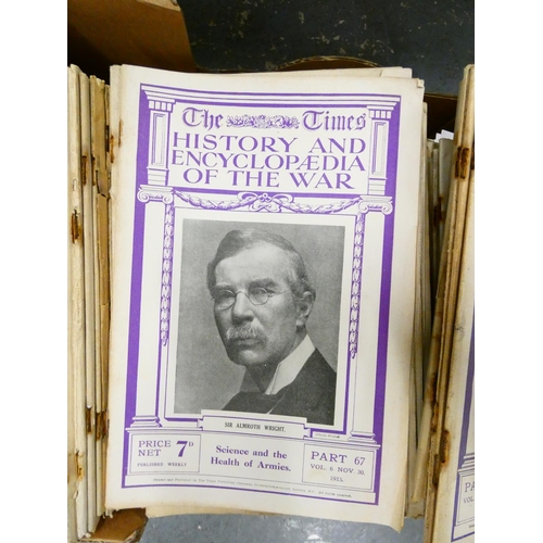 29 - A box containing a large quantity of the Times History and Encyclopedia of the Great War.