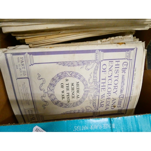 29 - A box containing a large quantity of the Times History and Encyclopedia of the Great War.