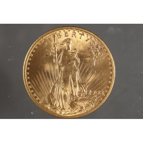 1557 - UNITED STATES OF AMERICA USA gold twenty dollar $20 or double eagle 1908.