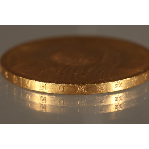 1557 - UNITED STATES OF AMERICA USA gold twenty dollar $20 or double eagle 1908.