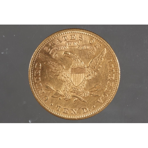 1558 - UNITED STATES OF AMERICA USA gold ten dollar $10 coin 1894, coronet head.