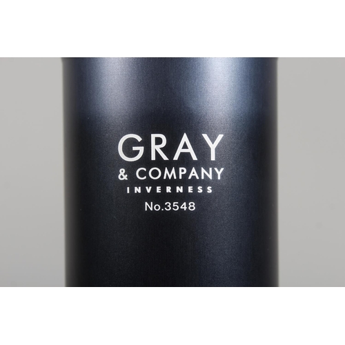 1803 - Gray & Company of Inverness three draw stalking telescope, serial number 3548, brown leather cov... 
