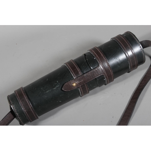 1803 - Gray & Company of Inverness three draw stalking telescope, serial number 3548, brown leather cov... 