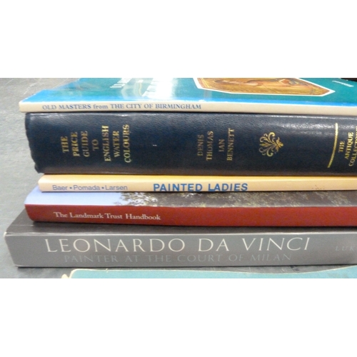 Three boxes of general books to include modern paperback books and art ...