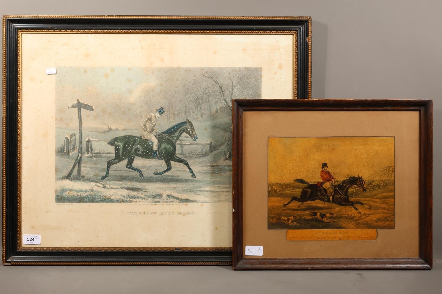 E G HESTER after T N H WALSH, A Pleasant Ride Home, coloured engraving ...