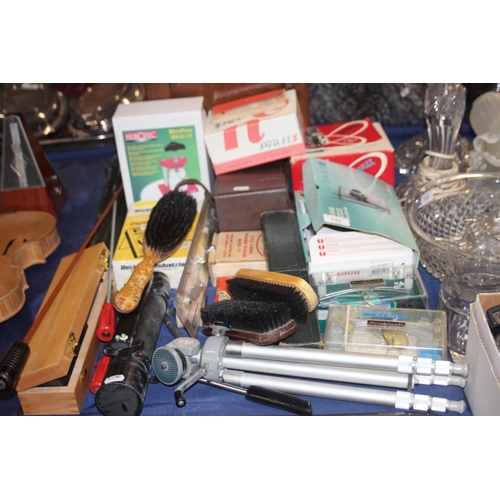 Camera equipment, scope, brushes, etc