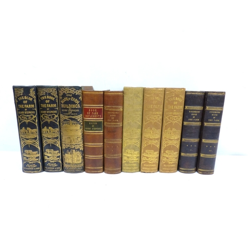 STEPHENS HENRY. The Book of the Farm. 2 vols. Frontis & many illus. Qtr ...