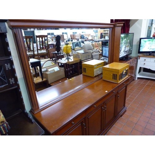 518 - Stag cherrywood large mirror back sideboard