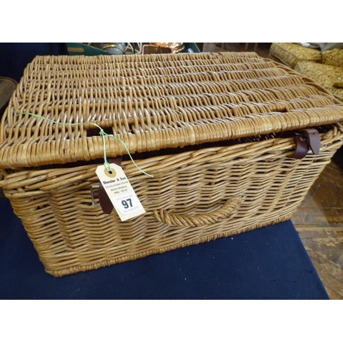 97 - Wicker picnic basket