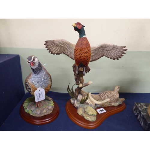 196 - Border Fine Arts pheasants & partridge (A/F) (2)