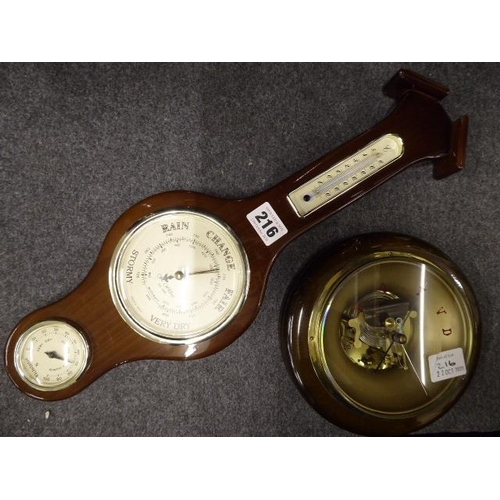 216 - Aneroid barometers (2)