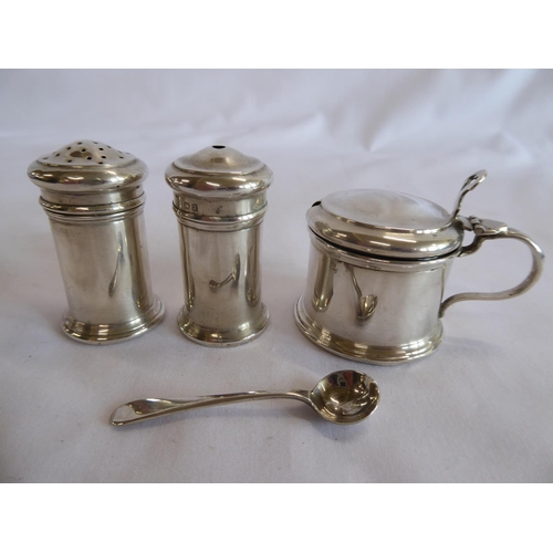 37 - Cased silver cruet set - B'ham 1933