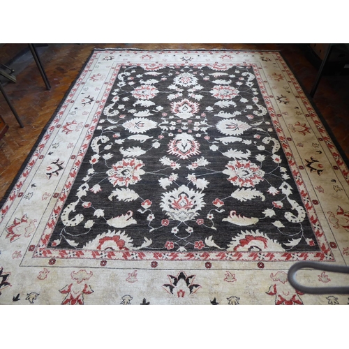 542 - Black ground Ziegler carpet ( approx 12'x 9' )