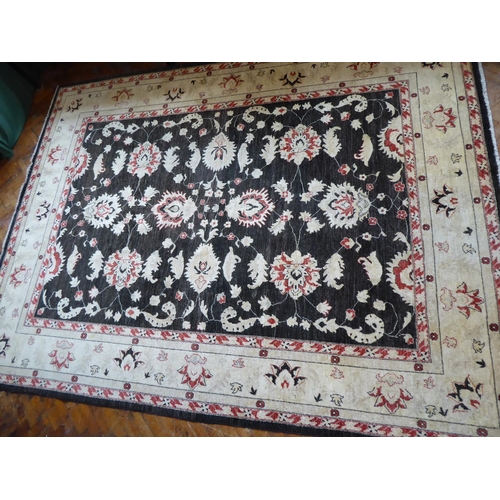 542 - Black ground Ziegler carpet ( approx 12'x 9' )