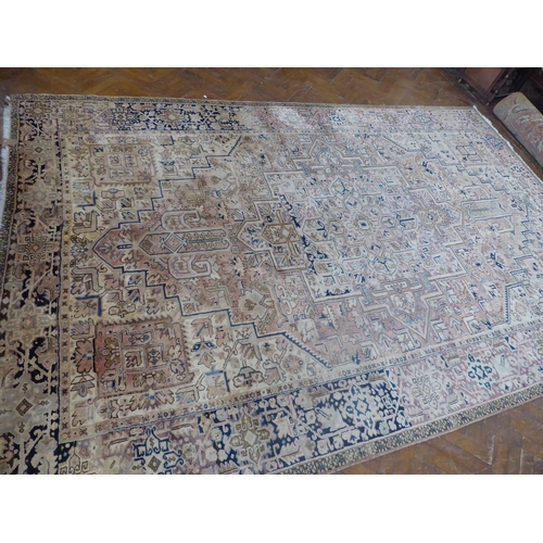 543 - Persian Heriz carpet (completely faded) (150