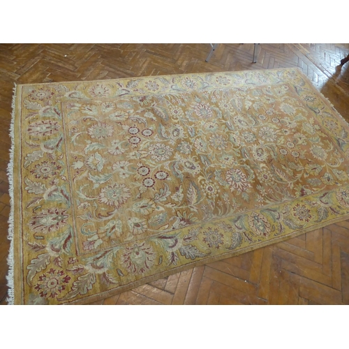 544 - Gold ground agra rug (120