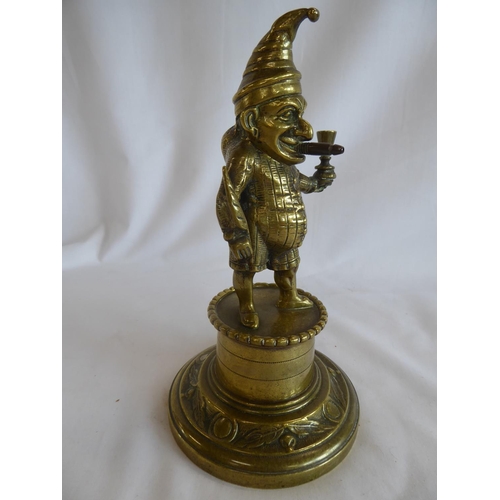 63 - Victorian brass 'Punch' tavern counter cigar lighter