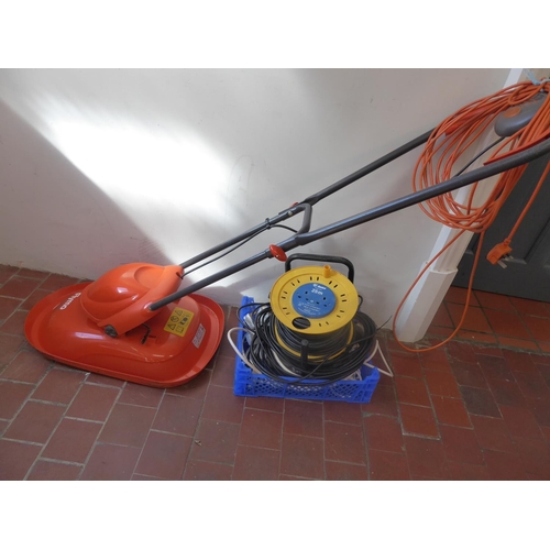 50 - Flymo Micro Lite lawnmower and extension cables