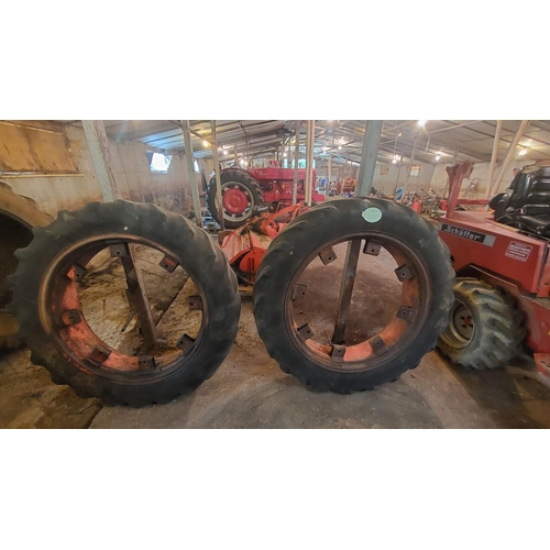 83 - 2 x tractor rims and tyres