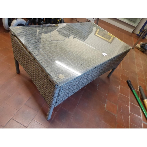 8 - Faux rattan garden coffee table
