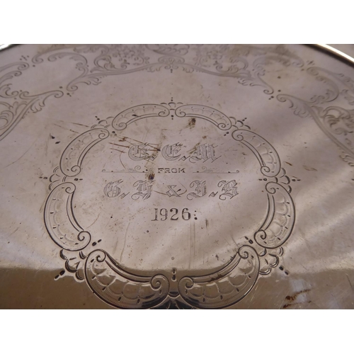 2 - Silver footed tray - Sheffield 1905 (10